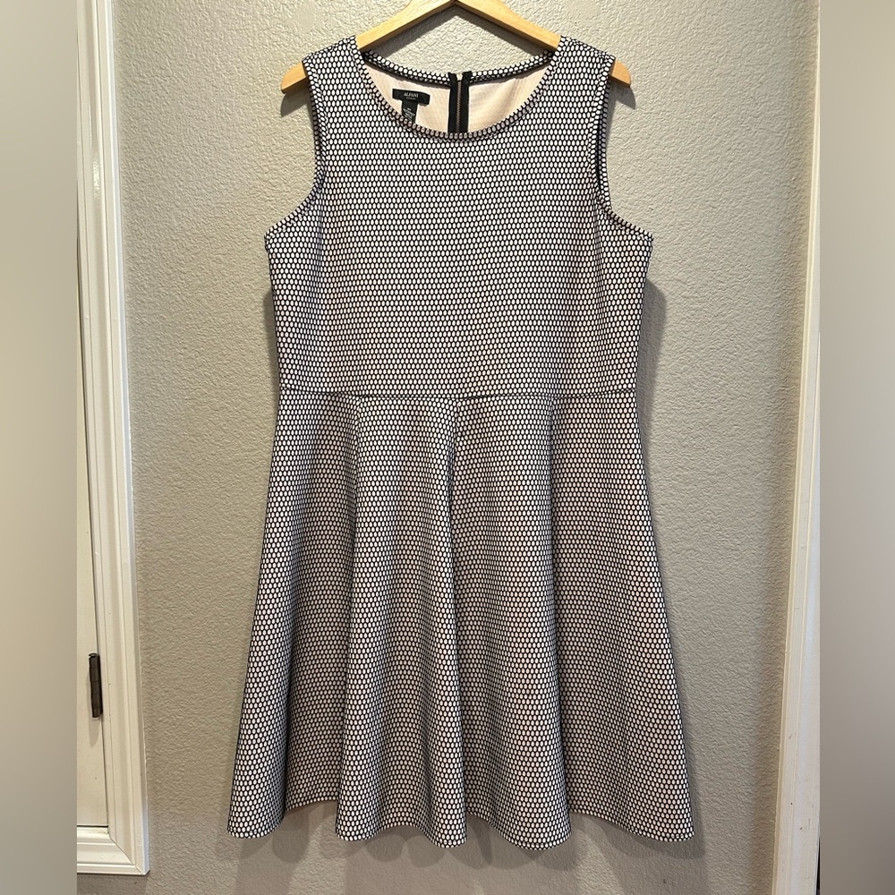 Alfani Black and White Patterned Mini Dress